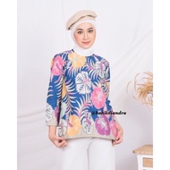 Blouse batik modern kamila biru batik jogja