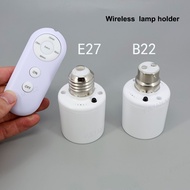 E27 or B22 Remote Control Light Bulb Base Socket Smart Timer Switch Wireless 8m Lamp Holder AC 110V 