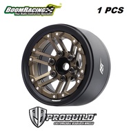 TRAXXAS Boom Racing ProBud 1.9 TWS Adjustable Offset Wheels Matte Black/Bronze Metal Alloy Beadlock 