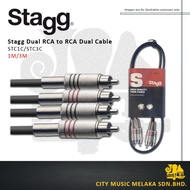 Stagg Dual RCA to RCA Dual Cable  1M-STC1C  3M-STC3C