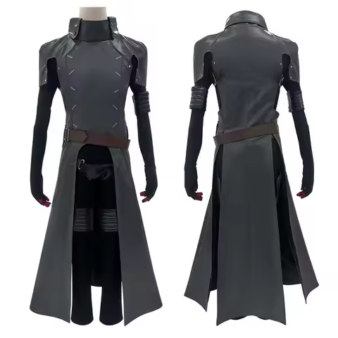 Halloween Uniform P5X Game Wonder Cosplay Costume Wig Faux Leather Coat Pants Belt Grey Black Color 