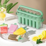 6 Pieces Ice Cream Pop Molds Reusable Easy Release with Lid and Bin Popsicle Molds for Kids, Ice Cream Mold Maker