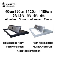 2ft-6ft Aluminum Aquarium Cover | Arowana Fish Tank Lid | Light Hooks | Penutup Akuarium 铝合金龙鱼缸盖