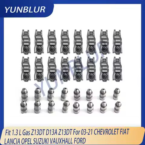 16x Rocker Arm & 16x Valve Lifter Kit Fit 1.3 L Gas Z13DT D13A Z13DT For 03-15 CHEVROLET FIAT LANCIA