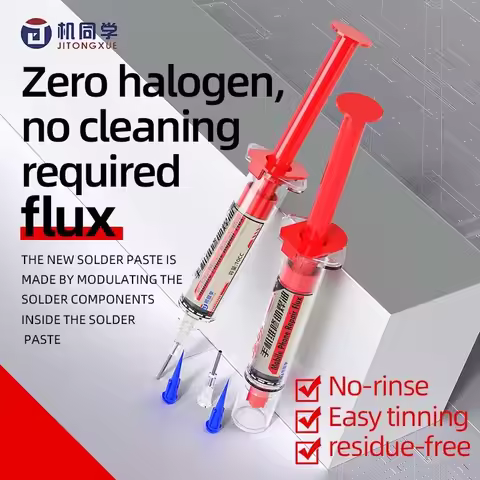 JTX JS-61 Nano Flux Paste Lead-Free Halogen Free Soldering for Chip Motherboard High Performance Rep
