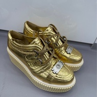 Chanel 金色休閒鞋 厚底 38碼