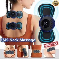 EMS Cervical Massage Stickers | Rechargeable | 15 Intensity Levels | 20-Minute Auto Timer | Portable