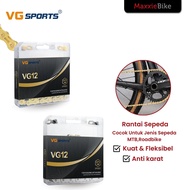 VG Sports Bicycle Chain 12 Speed Carbon Steel Bicycle Chain Half Hollow Cycling MTB Roadbike
