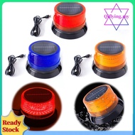 Solar Strobe Warning Light Magnetic Base Rechargeable Beacon Light for Vehicles