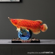 Kemakmuran Tahunan Hiasan Arwana Emas Menarik Kekayaan Ruang Tamu Kraf Masuk Pejabat Hadiah Pembukaa