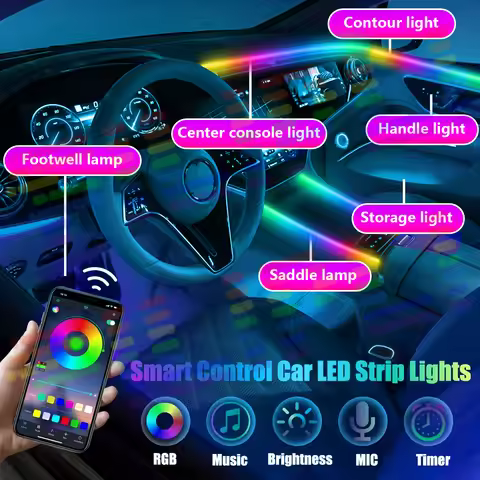 FILIPLI Car Interior Ambient Light Acrylic Strip Led For 2016-2024 BMW 5/6/7/8/M5/M8 Series For F10 