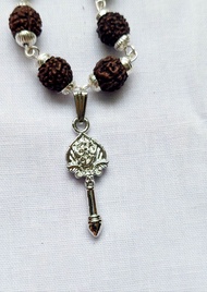 Black Rudraksha with Locket Hanuman Ganesha Gada Murugan Vel Locket