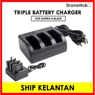 Triple Slot Battery Charger For GoPro Hero 8 Black ( Ship From Kelantan )