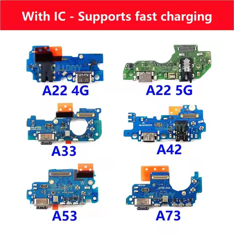 USB Charging Port Dock Charger Plug Connector Board Flex Cable Parts For Samsung Galaxy A33 A53 A73 
