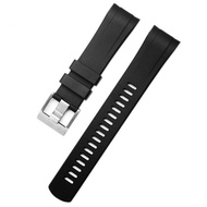 Rubber Watch Strap for Seiko PROSPEX Series Seiko SRPE99K1/SRP777J1 Fluororubber Arc Waterproof Watc