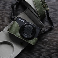 Suitable for Canon g7x3 Camera Case Crossbody g7x2 Retro Lychee Pattern Protective Case powershot v1