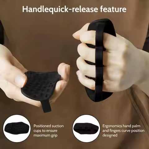 Fitness gloves grip enhancer silicone four hole grip cross training palm handshake manual protection