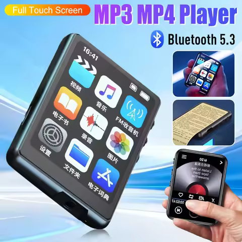 MP3 MP4 Player Portable MP3 Player Full Touch Screen Bluetooth-Compatible Voice Recorder with Speake