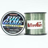 CHAMPION BIG GAME PRO TYPE เอ็นตกปลา เอ็นโหลด แชมป์เปี้ยน บิ๊กเกมส์ สายเอ็นตกปลา สายสีเขียวขี้ม้า 12