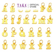 FC1 TAKA Jewellery 999 Pure Gold Alphabet Pendant A-L