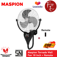 Maspion Power Fan 18 inch Remot PW 1802 RC Kipas Angin Dinding Tornado + Remote