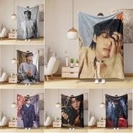 Flannel Blanket BTS Jungkook Blanket Practical Gifts for Families One Side Printing Flannel Blanket 