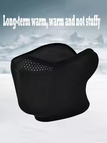 Outdoor cycling face mask, winter skiing face protection, warm ear mask, fleece windproof face mask