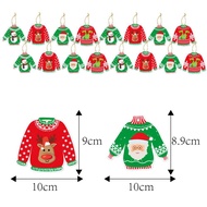 Funny Cute Christmas Tree Decoration Pendant 2024 New Sweater Christmas Ornaments Party Atmosphere Decoration Kids Gift for Christmas Tree Hanging Tag