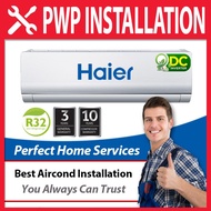 Haier New R32 1HP, 1.5HP, 2HP, 2.5HP Inverter Air Conditioner (HSU-10VQB) 1.0HP Aircond PWP Installation