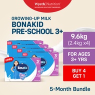 [B4G1] BONAKID PRE-SCHOOL 3+ Powdered Milk Drink for Children Over 3 Years Old 12kg [2.4kg x 5]