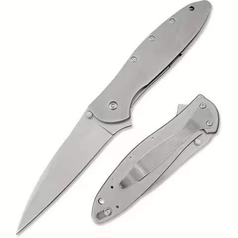 KS1660 Compact Pocket Knife SpeedSafe Sandvik 14C28N Steel 410 Stainless Steel Handle Frame Lock and