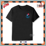 T Shirt Round Neck Domino's Pizza Fast Food Master Pizza Extra Large Pizza Baju Lelaki Cotton Embroi
