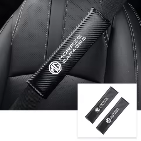 2Pcs Carbon fiber Cotton Car Safety Belt Shoulder Cover Seat Belt Pad for MG MG5 MG3 MG4 MG6 MG7 Gun
