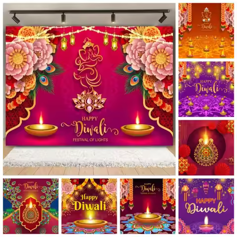 Traditional Indian Diwali Party Banner Photography Background, Diwali Decoration Family Gathering Ph