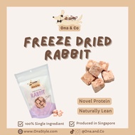 Ona & Co Freeze Dried Raw Premium Rabbit Treats/Meal Topper (For Dog and Cat)