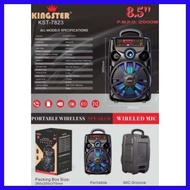 ✹ ☃ HIGH QUALITY KINGSTER-7823 "8.5" inches karaoke Bluetooth Speaker with remote and Mic