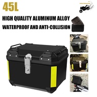 45L Top Box Motorcycle Aluminium Top Box 45L universal ALUMINIUM PREMIUM LOCK COLOR BLACK