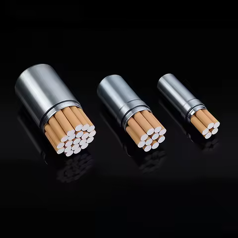 1pc Zinc Alloy Cigarette Case Portable Mini Waterproof Metal Cigarette Box with Keychain Sliver Colo