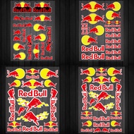 Red Bull Reflective Motorcycle Sticker Racing Motorcycle Helmet Decal Decoration