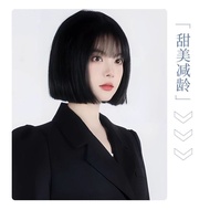 Wig Female One Knife Cut Wig Short Hair Bob Head Natural Full Headgear Classy Bob Head Full Headgear