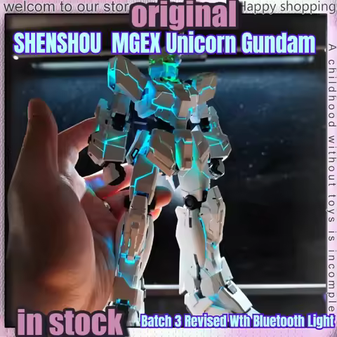 New SHENSHOU 1/100 RX-0 2201B MGEX Unicorn Assembly Model Kits Batch 3 Revised Wth Bluetooth Light R