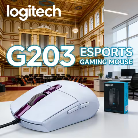 Logitech G203 Prodigy Wired Gaming Mouse 8000 DPI Resolution RGB Lighting 6 Programmable Buttons On-
