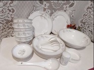 景德鎮 骨瓷餐具套裝28件組 陶瓷餐具組 陶瓷碗 湯碗 盤子 湯匙 碗 醬料碟 #23母親節