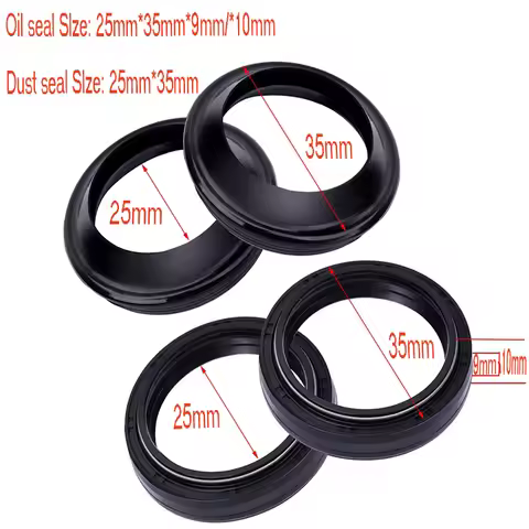 25x35x9/10 Motorcycle Shock Absorber Front Fork Damper Oil Seal 25 35 Dust Seal Cover Shock Absorber
