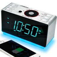 Clock Alarm Clock FM Radio Loud Light Bluetooth Dual Alarm USB Port Alarm LED Clock Night Light Clock Sleep iTOMA CKS708