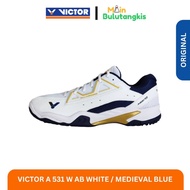 Victor A 531 W Badminton Shoes / A531W AB Bright White Original Medieval Blue/