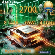AMD | ซีพียู AMD Ryzen 7 2700 R7 2700 3.2GHz-4.1GHz 8-คอร์ 16-เธรด L2=4M L3=16M 65W ซ็อกเก็ต AM4 ไม่