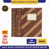 AGENDA KIKY FOLIOHARD COVER 100 SHEETS/ LARGE ACCOUNTING BOOK F4 BATIK AGENDA BOOK