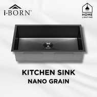 MOCHA i-BORN Kitchen Sink IBKS7245 Food Grade Nano Grain Black SUS304 Stainless Steel Water Singki S
