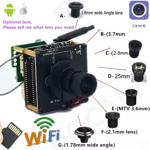 OV08C10 4K WIFI IP Camera 8MP Starlight IP Camera Module Mini Way Audio H265 IR-Cut 4MM 6K Lens CCTV